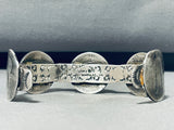 Wonderful Native American Navajo Signed 5 Vintage Quarters Sterling Silver Bracelet-Nativo Arts