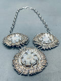 One Of The Most Unique Ever Vintage Native American Navajo Sterling Silver Necklace-Nativo Arts
