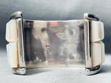 6 Inch Wrist Vintage Native American Navajo Heavy Inlay Turquoise Sterling Silver Bracelet-Nativo Arts