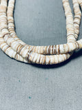Native American Beautiful Vintage Santo Domingo 3-strand Shell Sterling Silver Necklace-Nativo Arts