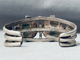 One Of The Best Vintage Native American Navajo Mother-of-pearl Sterling Silver Bracelet-Nativo Arts