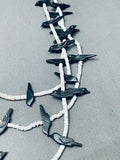 Rare Blackbird Vintage Santo Domingo White Heishi Sterling Silver Necklace Old-Nativo Arts