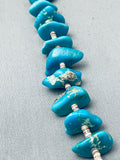 145 Grams Heavy Turquoise Nugget Vintage Native American Navajo Heishi Necklace Old-Nativo Arts