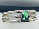 Gorgeous Vintage Native American Navajo Signed Damale Turquoise Sterling Silver Bracelet-Nativo Arts