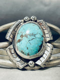 Sparkling Vintage Native American Navajo Red Mountain Turquoise Sterling Silver Bracelet-Nativo Arts