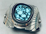 Rare Indian Mountain Turquoise Vintage Native American Navajo Sterling Silver Bracelet-Nativo Arts