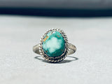 Sublime Vintage Native American Navajo Royston Turquoise Sterling Silver Ring-Nativo Arts