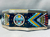 Most Intricate Vintage Southwest Turquoise Inlay Sterling Bracelet-Nativo Arts