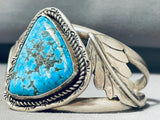 Jb Platero!!! Native American Navajo Spiderweb Turquoise Sterling Silver Bracelet-Nativo Arts