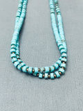 Intricate Vintage Native American Navajo Turquoise Heishi Sterling Silver Necklace-Nativo Arts