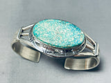 Dry Lakebed Turquoise Vintage Navajo Sterling Silver Bracelet-Nativo Arts