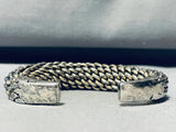 Elias Steven Crazy Woven Vintage Native American Navajo Sterling Silver Bracelet!-Nativo Arts