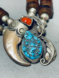 The Best Wide Heishi Vintage Native American Navajo Turquoise Sterling Silver Choker Necklace-Nativo Arts