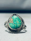 Carico Lake Turquoise!! Vintage Native American Navajo Sterling Silver Ring Old-Nativo Arts