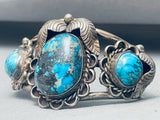 One Of The Best Vintage Native American Navajo Morenci Turquoise Sterling Silver Bracelet-Nativo Arts