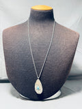 Outstanding Vintage Native American Navajo Morenci Turquoise Sterling Silver Necklace-Nativo Arts