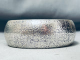 Native American Rare Vintage Southwest Sterling Silver Bangle Cuff Bracelet
