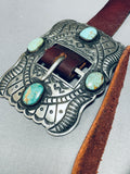 552 Grams Vintage Native American Navajo Royston Turquoise Sterling Silver Concho Belt-Nativo Arts