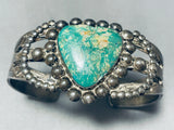 Gasp! Very Old Vintage Native American Navajo Royston Turquoise Sterling Silver Bracelet-Nativo Arts