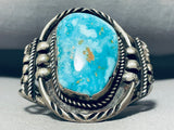 Old Deposit Carico Lake!!!! Vintage Native American Navajo Turquoise Sterling Silver Bracelet-Nativo Arts