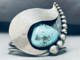 Rare Dry Creek Turquoise Vintage Native American Navajo Sterling Silver Bracelet-Nativo Arts