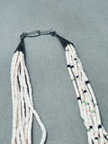 One Of The Best Vintage Santo Domingo White Black Shell Heishi Necklace-Nativo Arts