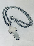 Important Linkin Family Vintage Native American Navajo Turquoise Cross Sterling Silver Necklace-Nativo Arts