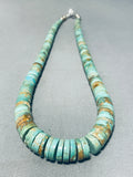Sophisticated Vintage Santo Domingo Green Turquoise Sterling Silver Necklace-Nativo Arts