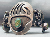 The Best Bear Paw Rose Vintage Native American Navajo Royston Turquoise Sterling Silver Bracelet-Nativo Arts