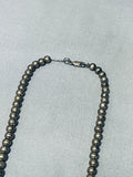 Important Smithsonian Artist Vintage Native American Navajo Sterling Silver Necklace-Nativo Arts