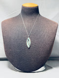 Breathtaking Vintage Native American Zuni Blue Gem Inlay Sterling Silver Necklace-Nativo Arts