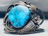 Monroe Ashley Vintage Native American Navajo Spiderwbe Turquoise Sterling Silver Bracelet-Nativo Arts