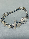Noahs Ark Highly Detailed Vintage Southwestern Sterling Silver Bracelet-Nativo Arts