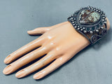 One Of The Best Ever Vintage Native American Navajo 38 Turquoise Sterling Silver Bracelet-Nativo Arts