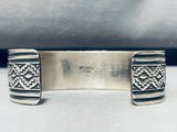 Stamp Work Ultra Master! Vintage Native American Navajo Turquoise Sterling Silver Bracelet-Nativo Arts