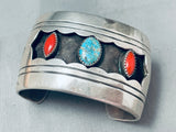 Impressive Vintage Native American Navajo Shadowbox Turquoise Sterling Silver Bracelet-Nativo Arts