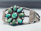 One Of The Best Vintage Native American Navajo Cerrillos Turquoise Sterling Silver Bracelet-Nativo Arts