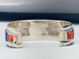 6.5 Inch Wrist Vintage Navajo Spiny Oyster Lapis Sterling Silver Bracelet-Nativo Arts