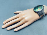 The Most Unique Vintage Native American Navajo Abalone Shell Sterling Silver Bracelet-Nativo Arts