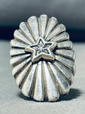 Native American Star Shining Bright Vintage Navaj Sterling Silver Ring-Nativo Arts