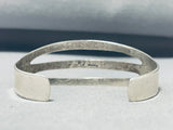 Noteworthy Native American Navajo Handcarved Sterling Silver Triple Rail Bracelet-Nativo Arts