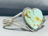 I Heart Turquoise Native American Navajo Sterling Silver Green Bracelet Cuff-Nativo Arts