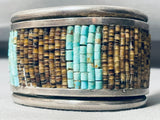 Teddy Joe Vintage Native American Navajo Turquoise Heishi Sterling Silver Bracelet-Nativo Arts