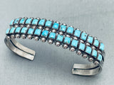 Early 1930's Vintage Native American Zuni Turquoise Sterling Silver Bracelet-Nativo Arts