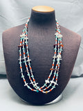 Fab Vintage Santo Domingo Turquoise White Shell Heishi Sterling Silver Necklace-Nativo Arts
