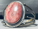 One Of The Best Vintage Cabochon Rhodochrosite Sterling Silver Bracelet-Nativo Arts