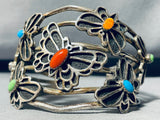 World Of Butterflies!!! Vintage Turquoise Sterling Silver Bracelet-Nativo Arts