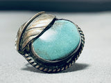 Classic Vintage Native American Navajo Royston Turquoise Sterling Silver Ring-Nativo Arts