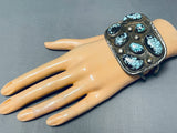 Museum Blue Wind Turquoise Vintage Native American Navajo Sterling Silver Bracelet-Nativo Arts