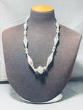 Gasp! Very Unique Cone Vintage Native American Navajo Sterling Silver Necklace Old-Nativo Arts